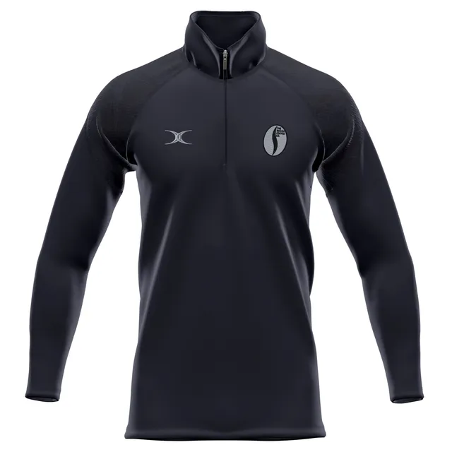 felpa-gilbert-rugby-gts-1-4-zip-fleece-senior-nero-rugga-coffee image 1