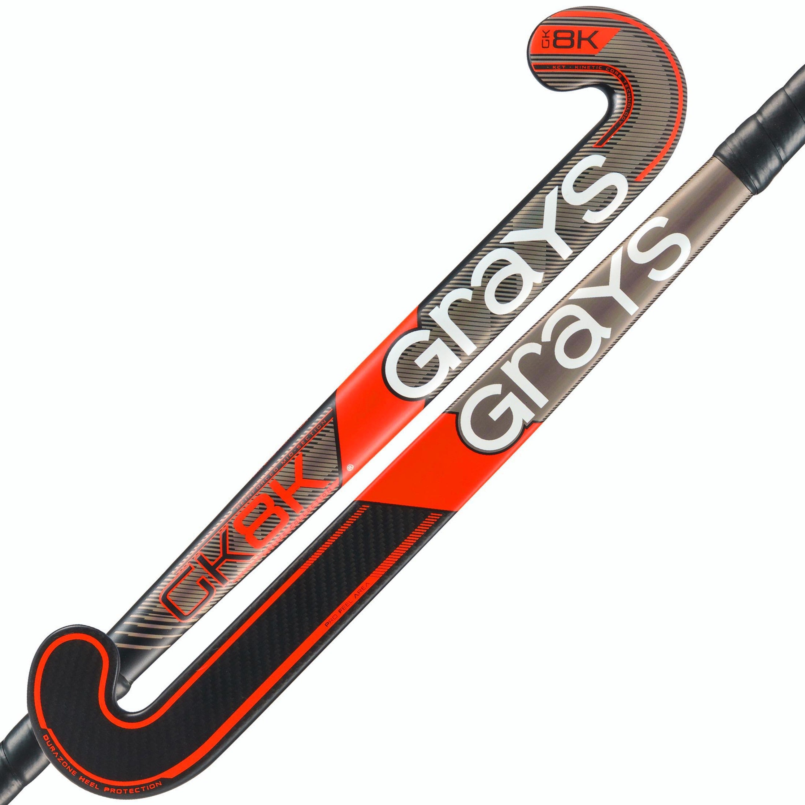 grays-gk8k-elite-bastone-portiere-hockey-prato-composite-nero-arancione image 1