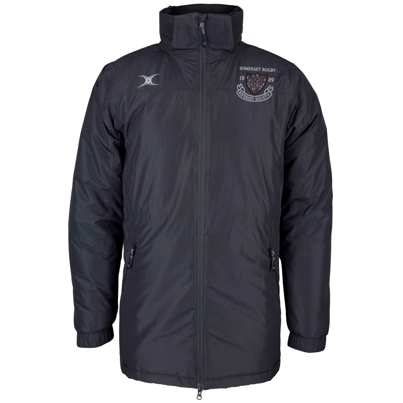 gilbert-rugby-pro-giacca-all-weather-senior-somerset-rugby-referees-society-nera image 2