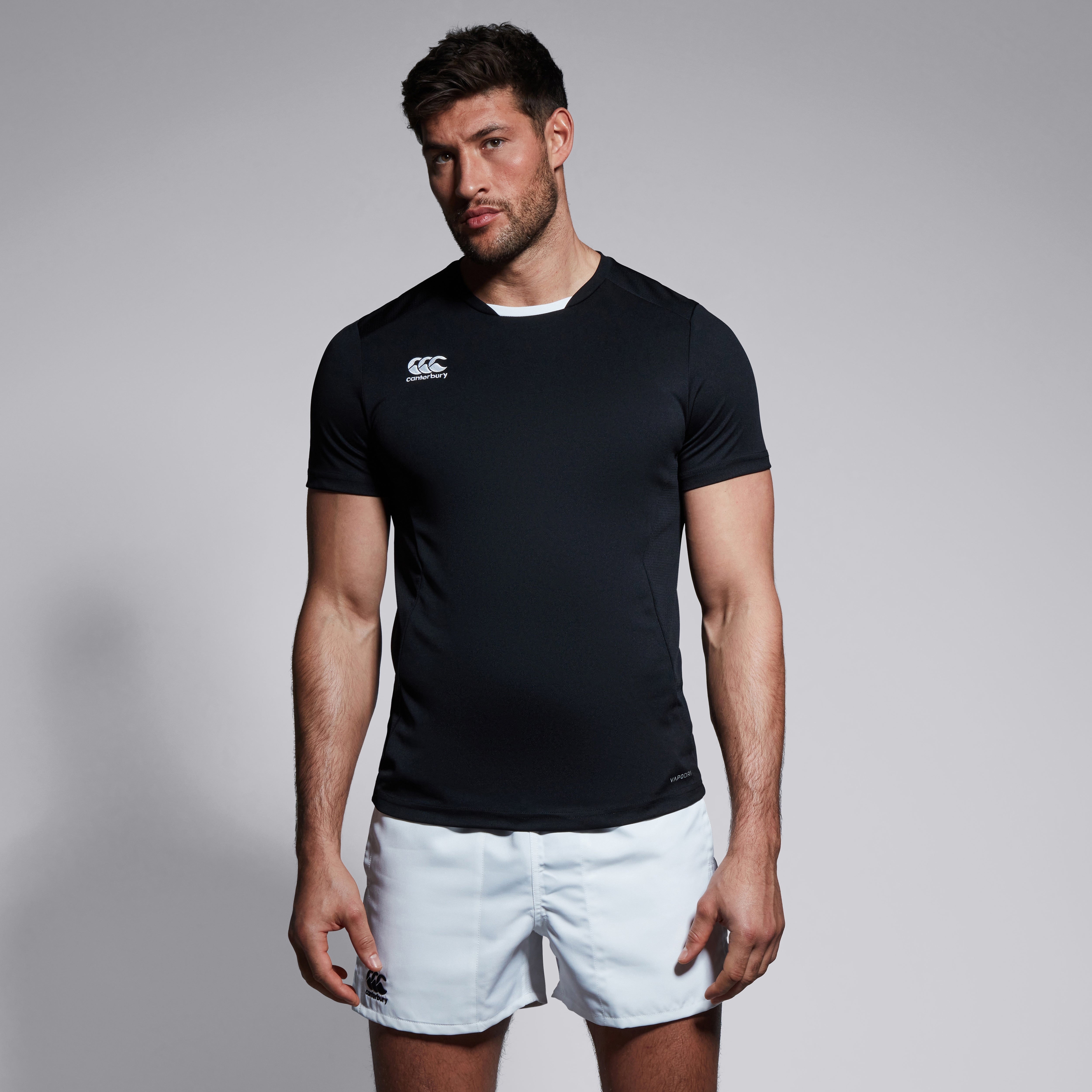 canterbury-mens-club-dry-tee-black-uomo-t-shirt-tecnica-rugby image 2
