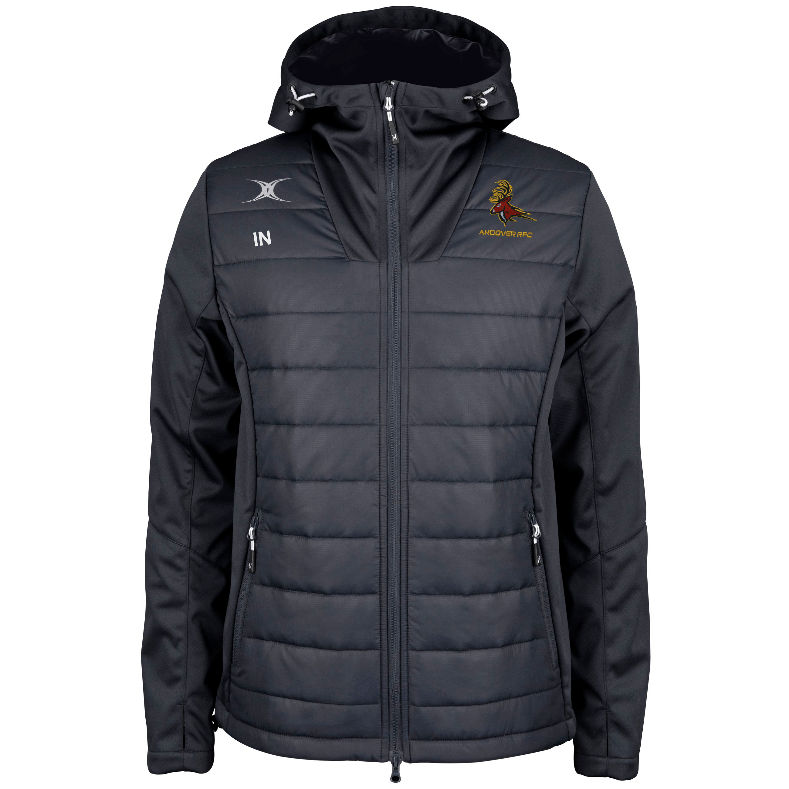 gilbert-rugby-andover-rfc-pro-giacca-full-zip-nera-senior image 1