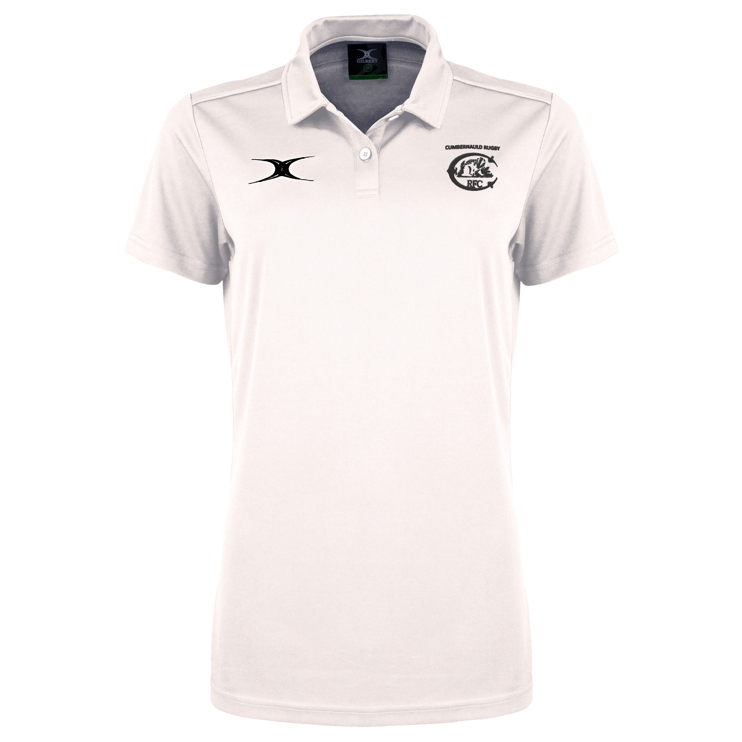 gilbert-rugby-photon-ii-polo-junior-manica-corta-cumbernauld-rfc-bianco image 1