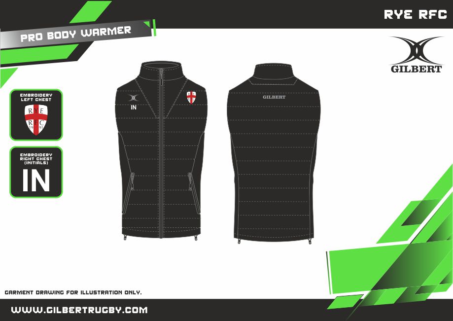 gilbert-rugby-gilet-pro-body-warmer-rye-rugby-club-adulto-nero image 2