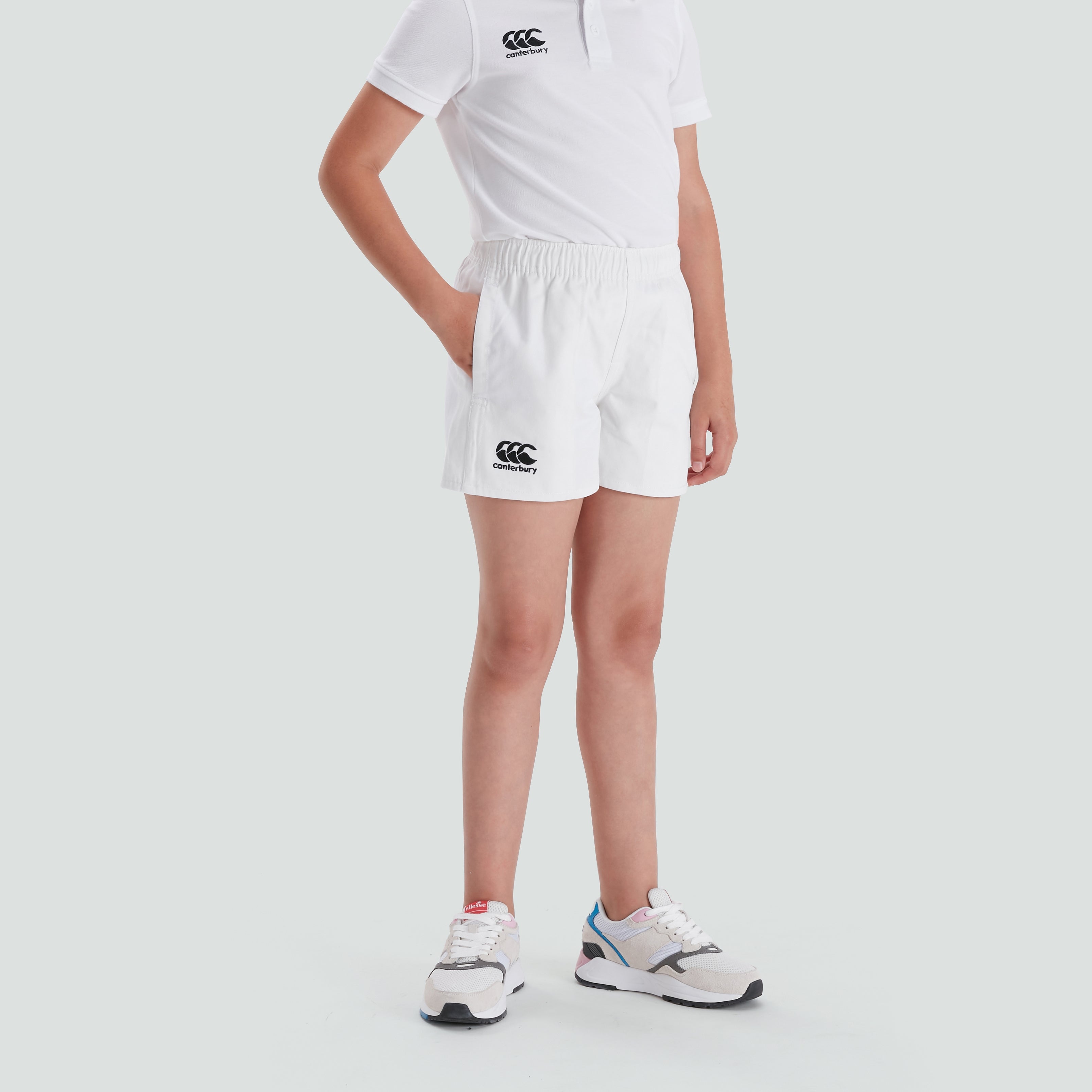 canterbury-professional-pantaloncino-rugby-cotone-junior-unisex-bianco image 1