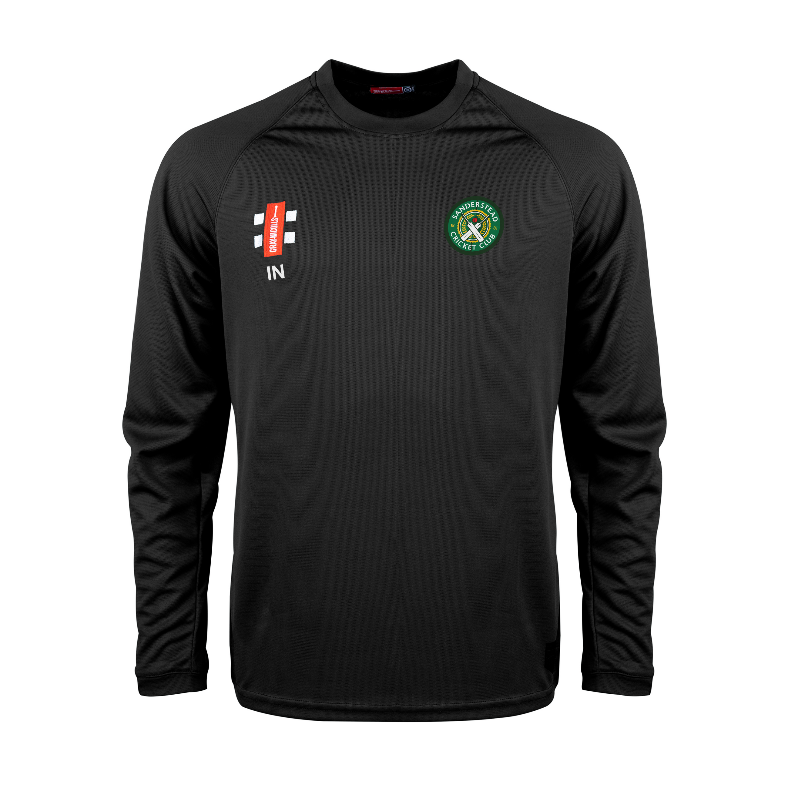 gray-nicolls-sanderstead-cc-junior-matrix-v2-t-shirt-manica-lunga-nero image 1