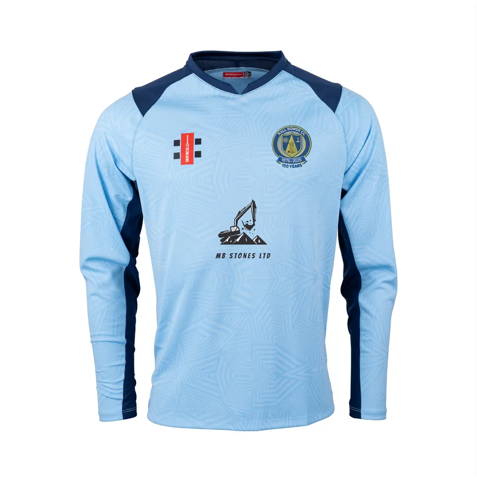 gray-nicolls-hall-bower-cc-senior-pro-t20-maglia-cricket-manica-lunga-navy-sky image 1