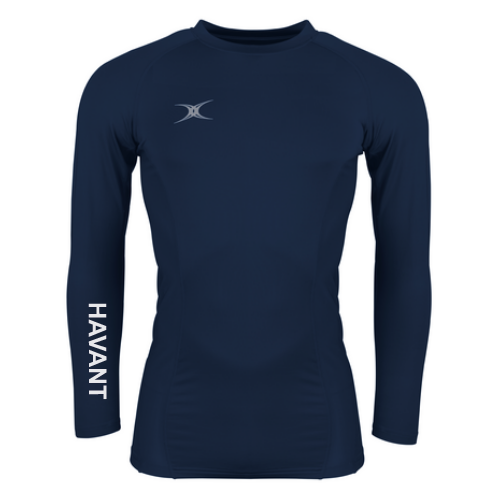 gilbert-rugby-havant-rfc-atomic-x-ii-baselayer-top-senior-blu-navy-scuro image 1