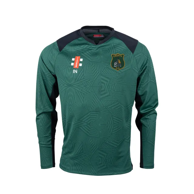 gray-nicolls-crofty-holman-cc-senior-maglia-pro-t20-manica-lunga-verde-nero image 1