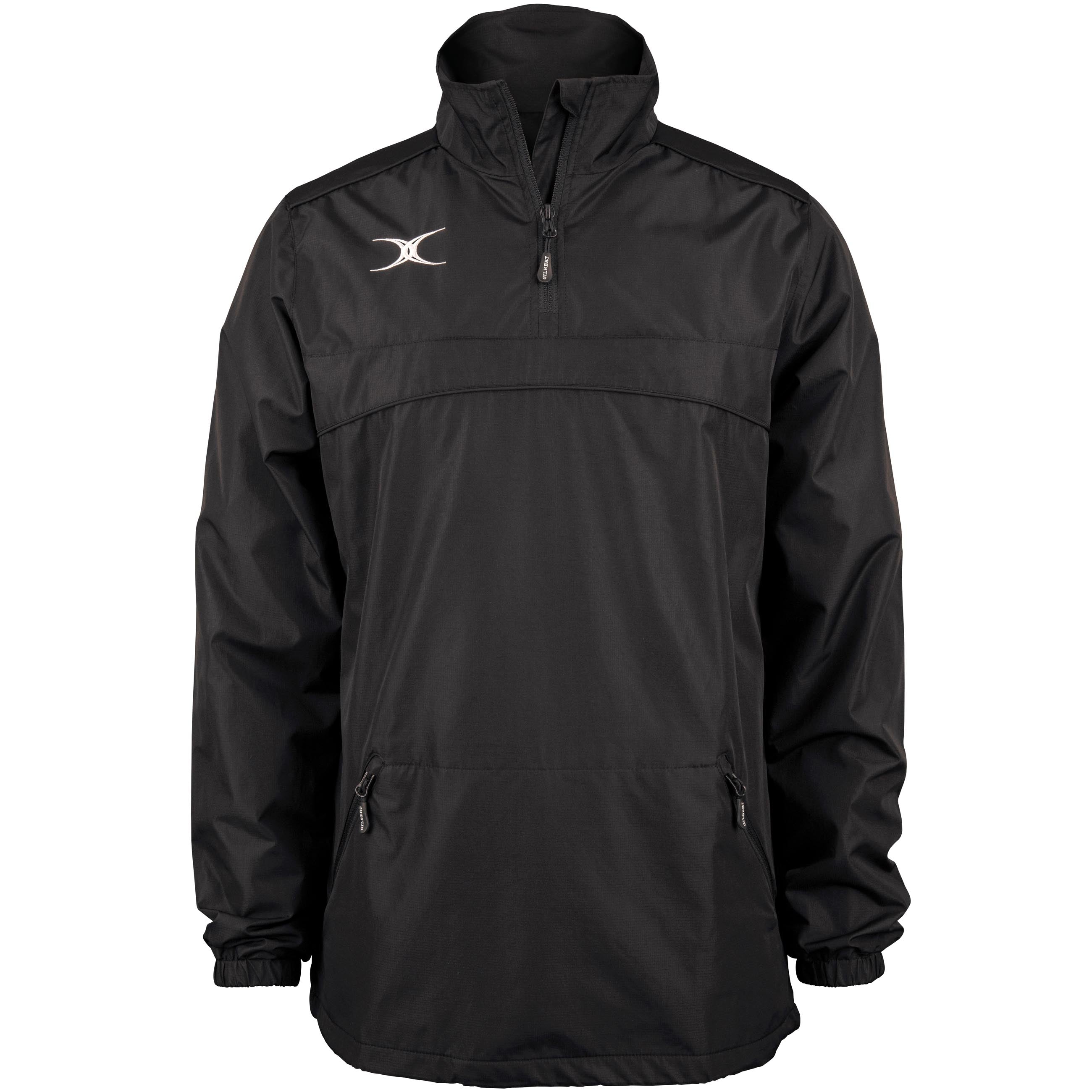 gilbert-rugby-photon-giacca-1-4-zip-junior-nera-antipioggia-leggera image 1