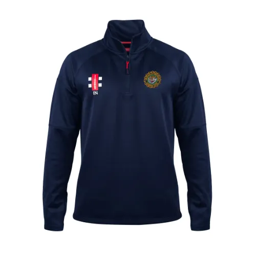 gray-nicolls-indian-gymkhana-cc-senior-pro-thermo-fleece-navy-pile-1-4-zip image 1