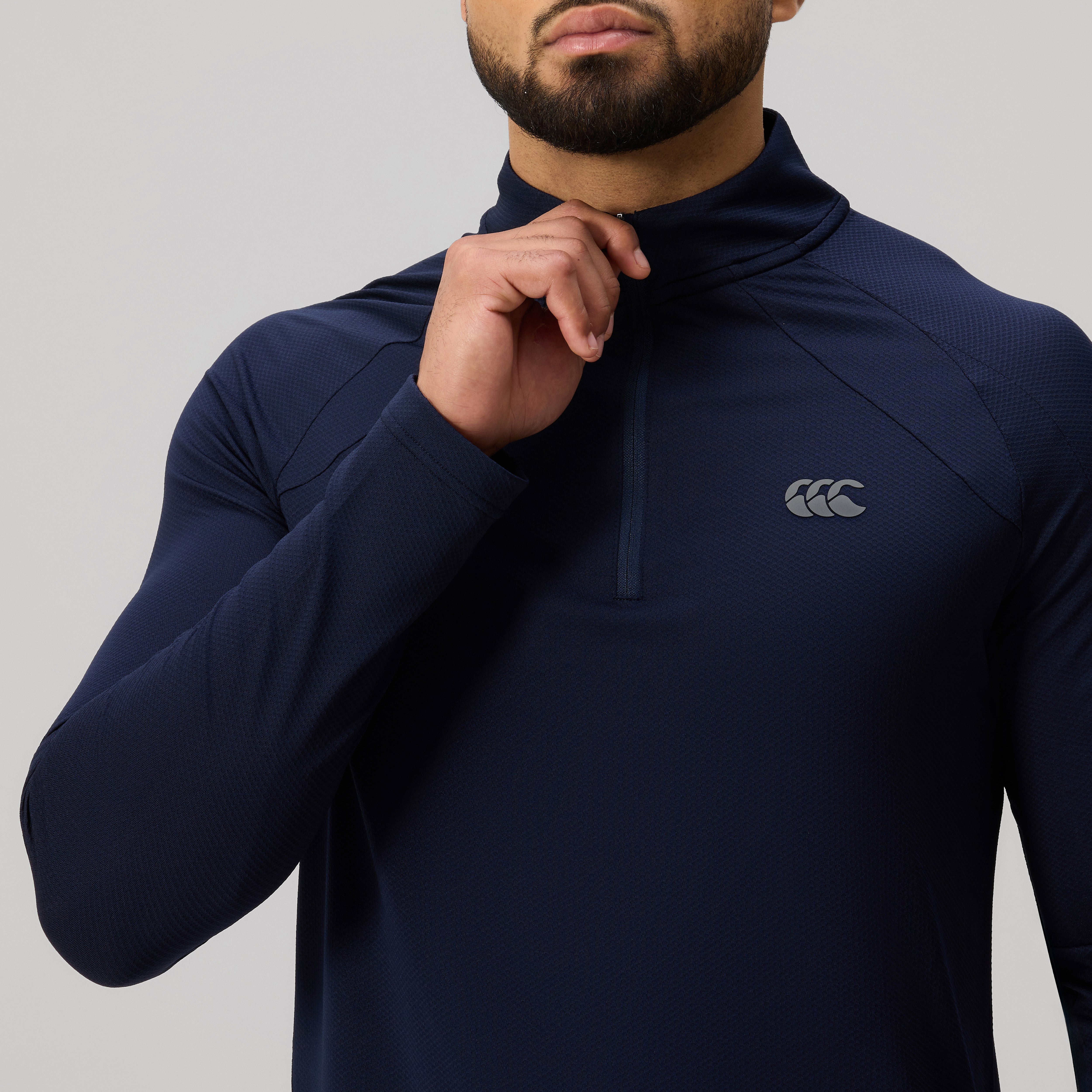 canterbury-tempo-1-4-zip-tee-uomo-maglia-allenamento-mezza-zip-navy image 7