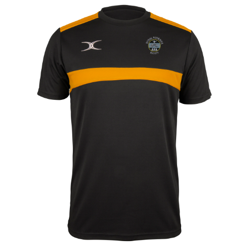 gilbert-rugby-rydal-penrhos-rfc-senior-photon-t-shirt-uomo-nero-oro image 1