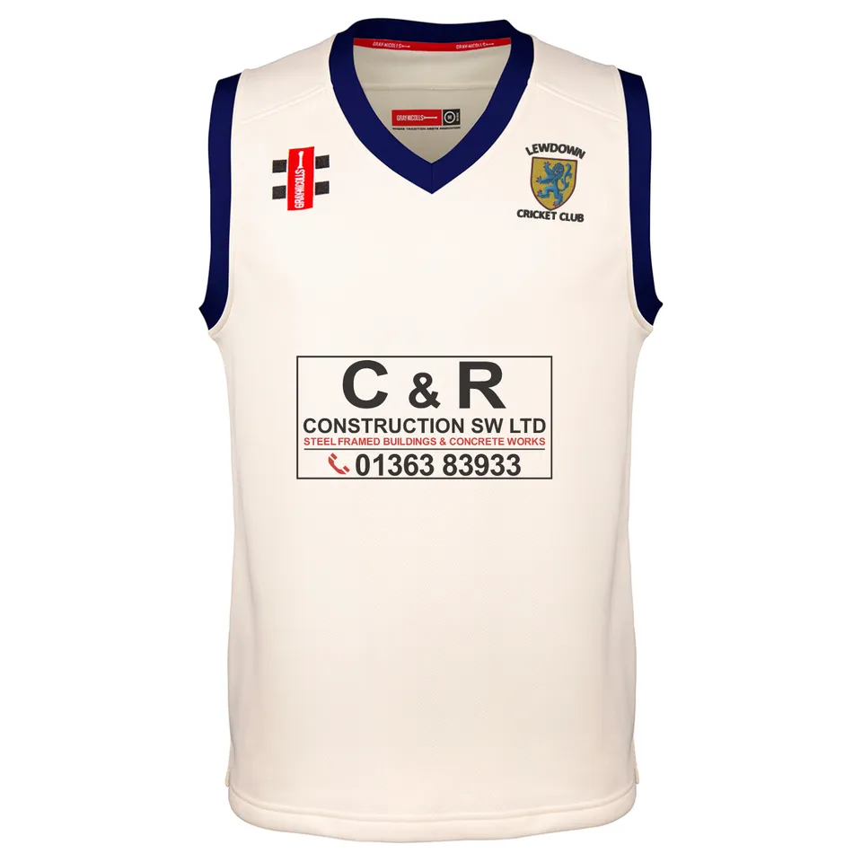 gray-nicolls-lewdown-cc-pro-performance-slipover-match-senior-avorio-blu-navy image 1