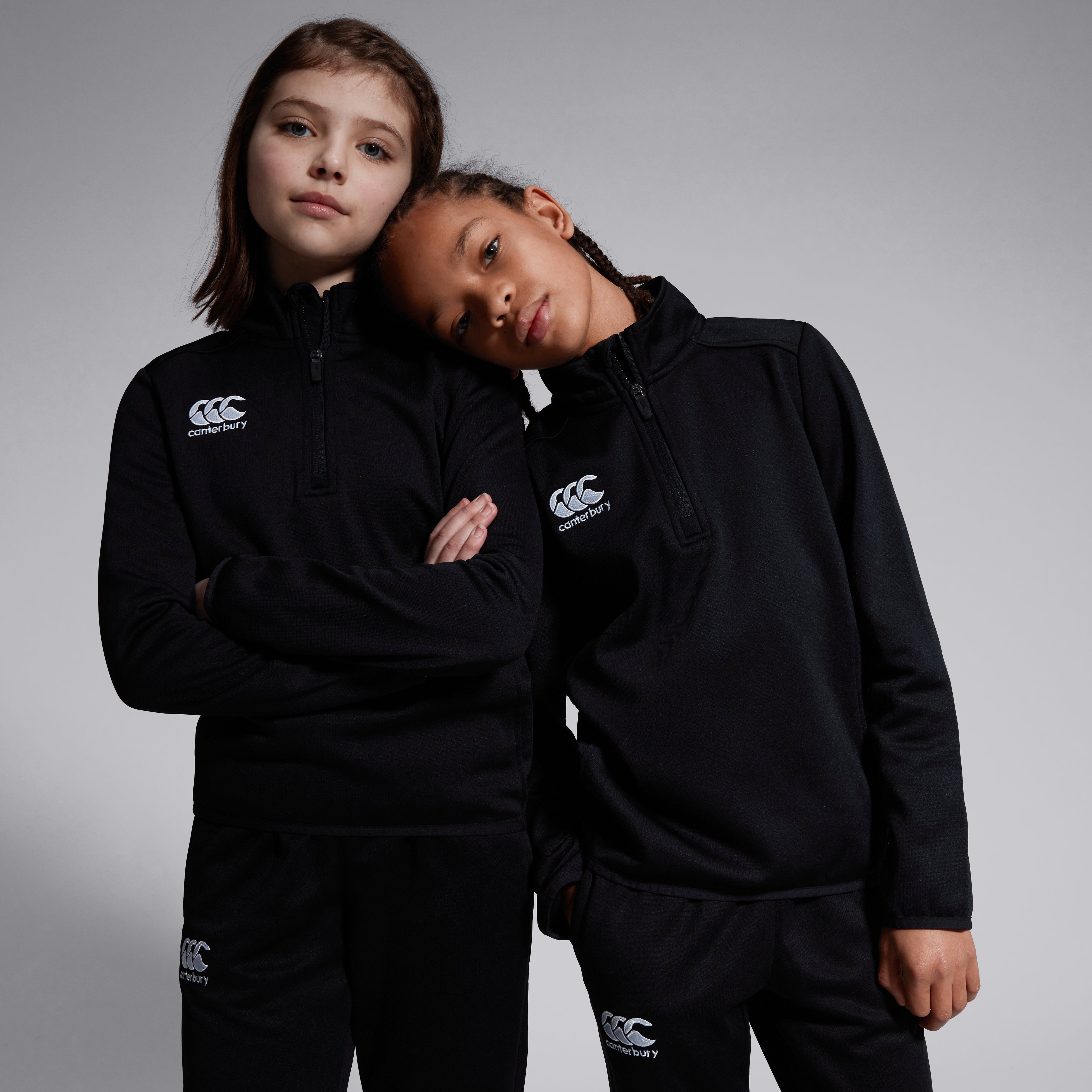 canterbury-club-1-4-zip-midlayer-junior-unisex-top-allenamento-nero image 1