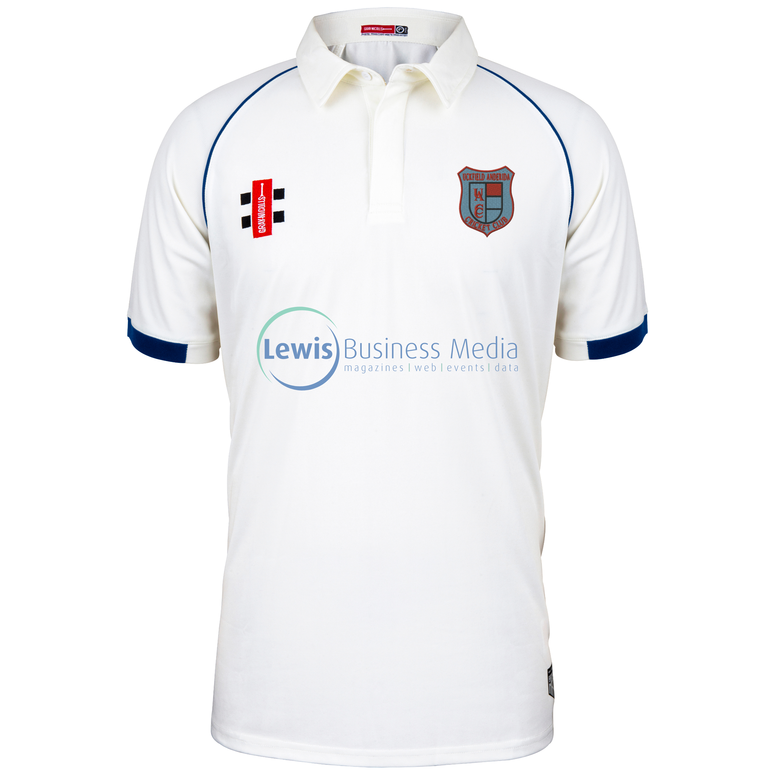 gray-nicolls-matrix-v2-maglia-s-s-uckfield-anderida-cc-avorio-navy-junior image 1