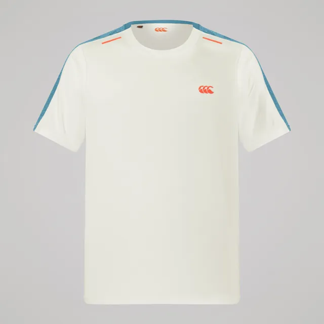 canterbury-tempo-t-shirt-allenamento-uomo-bianco-blu image 1