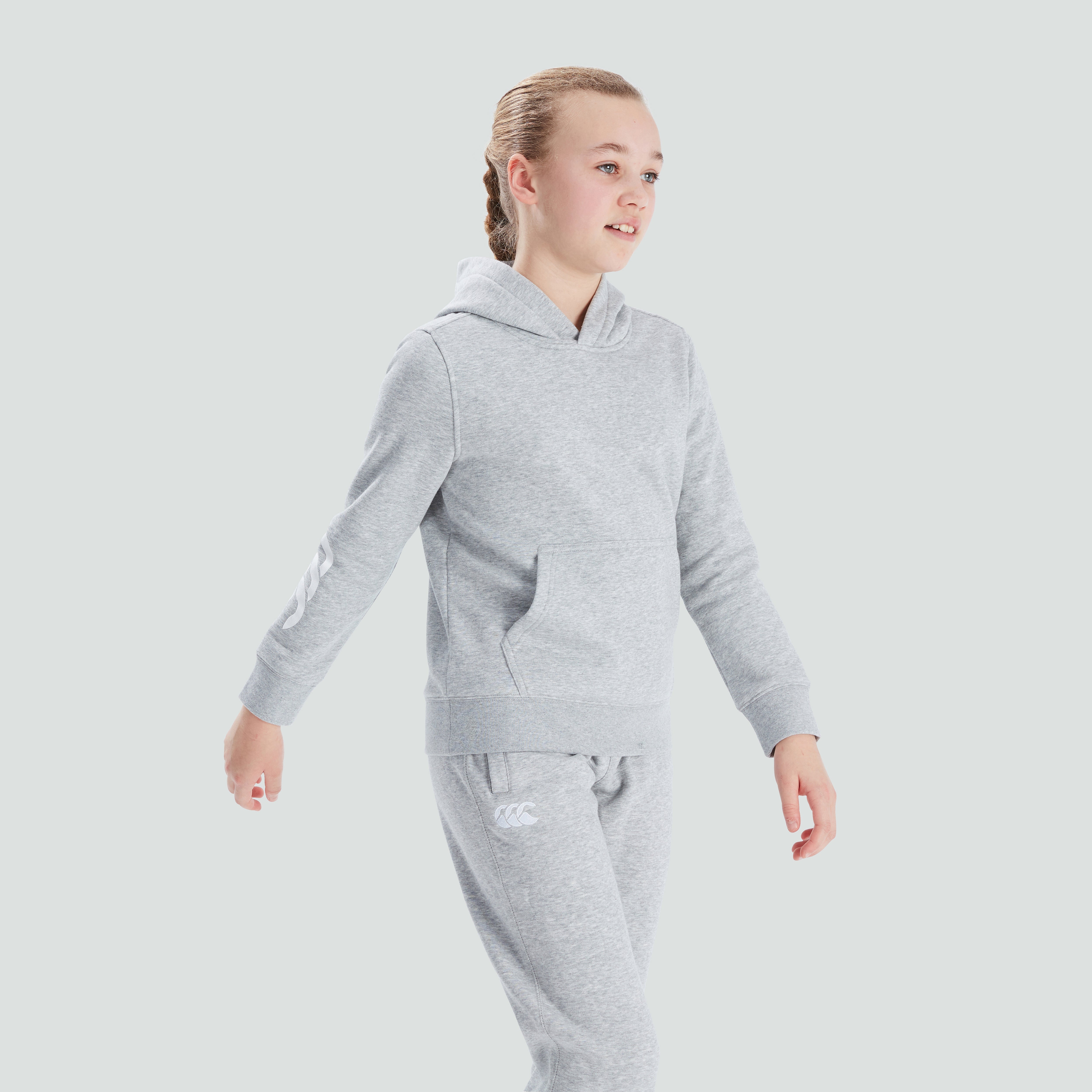 canterbury-club-hoody-grey-junior-unisex-felpa-cappuccio-300gsm image 3