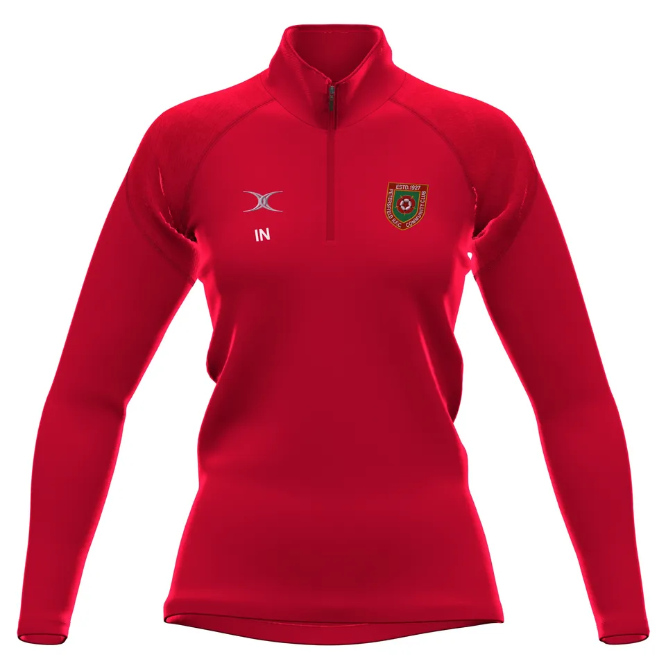 gilbert-rugby-petersfield-rfc-gts-pile-1-4-zip-donna-rosso image 1