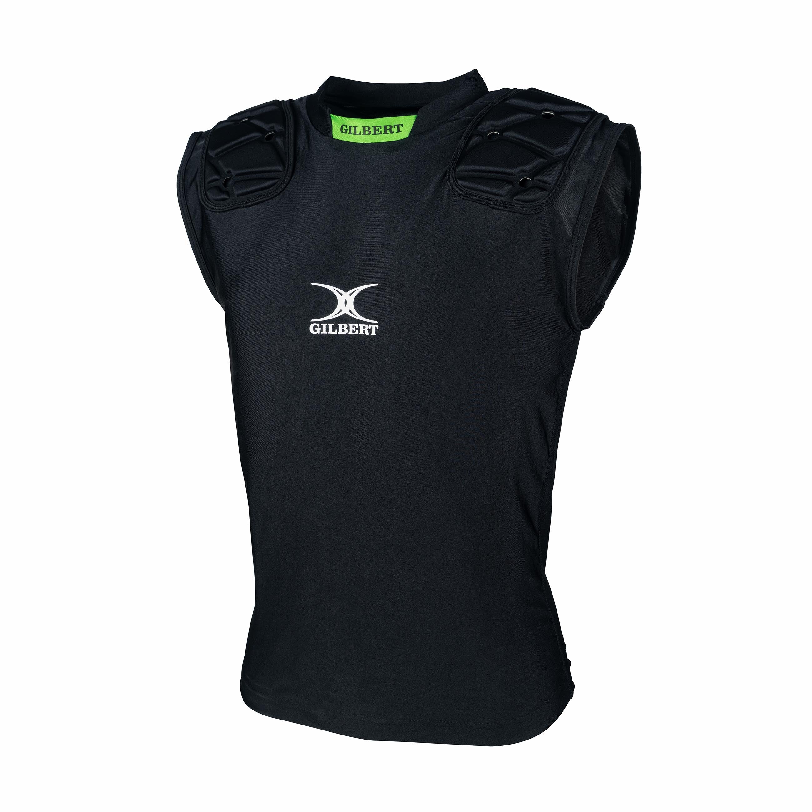 gilbert-rugby-vapour-vest-body-armour-senior-nera-corpetto-protettivo-rugby image 2
