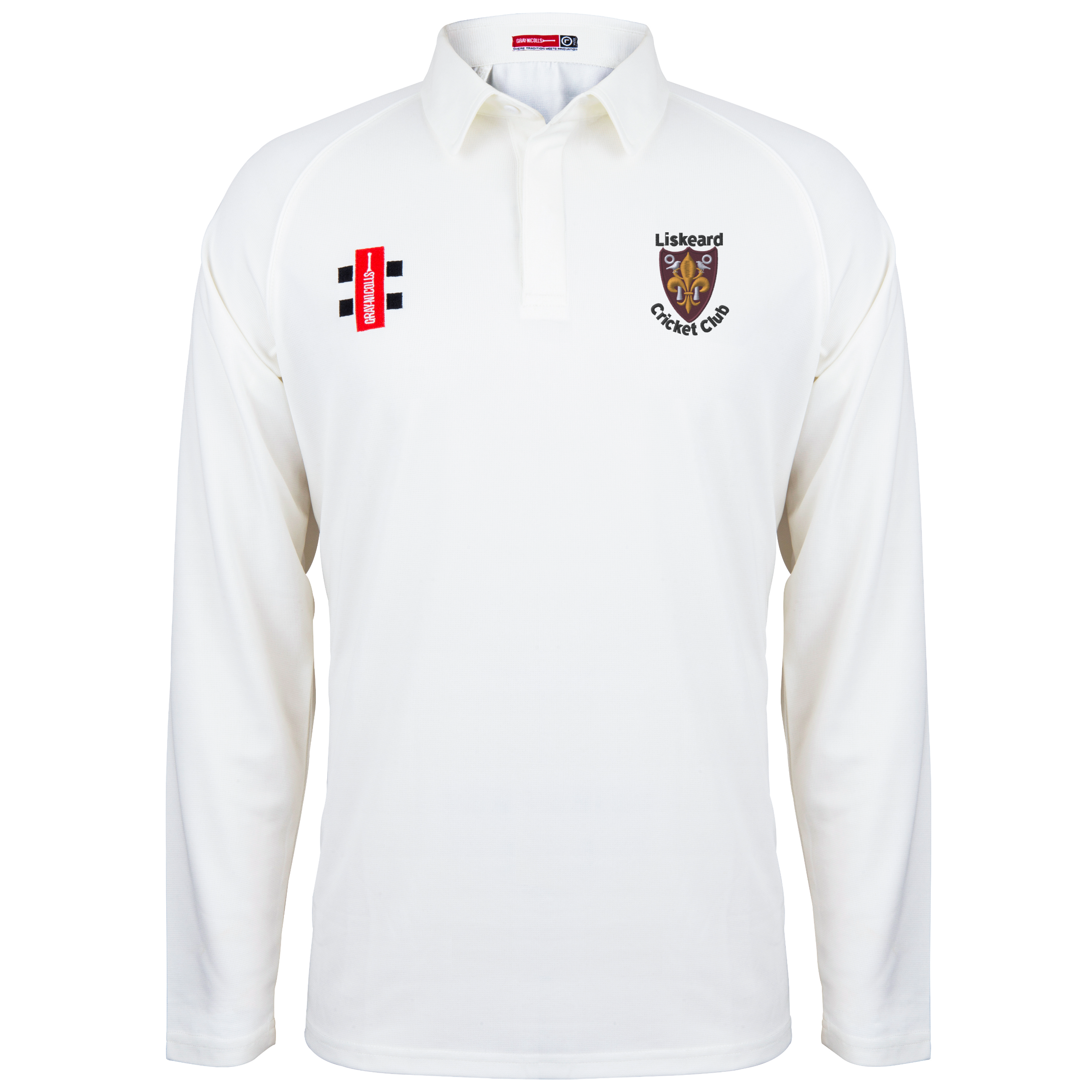 gray-nicolls-matrix-v2-maglia-cricket-manica-lunga-senior-avorio-liskeard-cc image 1