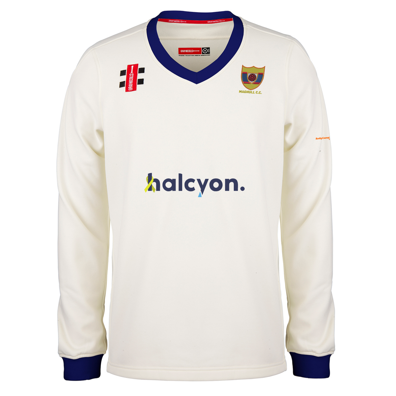 gray-nicolls-maghull-cc-senior-maglione-da-partita-pro-performance-avorio-blu-na image 1