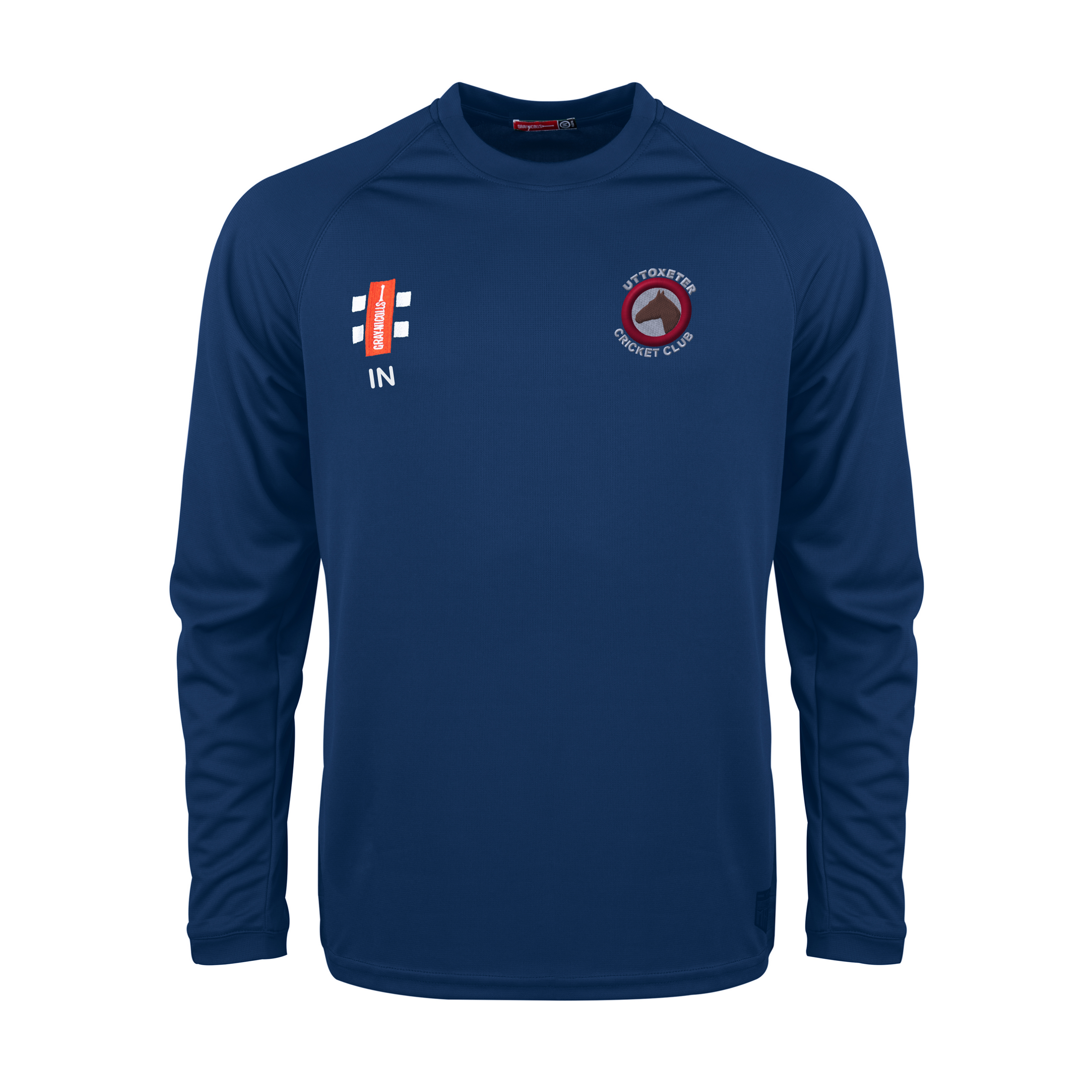 gray-nicolls-matrix-v2-maglia-manica-lunga-bambino-uttoxeter-cricket-club-navy image 1