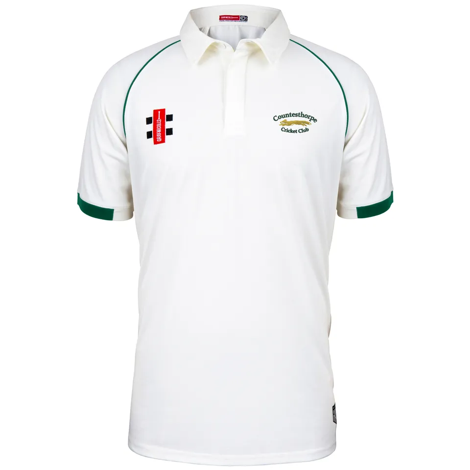 gray-nicolls-matrix-v2-maglia-cricket-s-s-junior-countesthorpe-cc-avorio-verde image 1