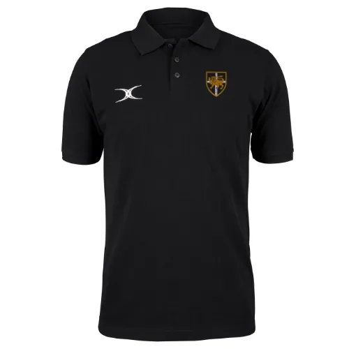 gilbert-rugby-esher-rfc-quest-polo-uomo-nera-cotone-organico image 1
