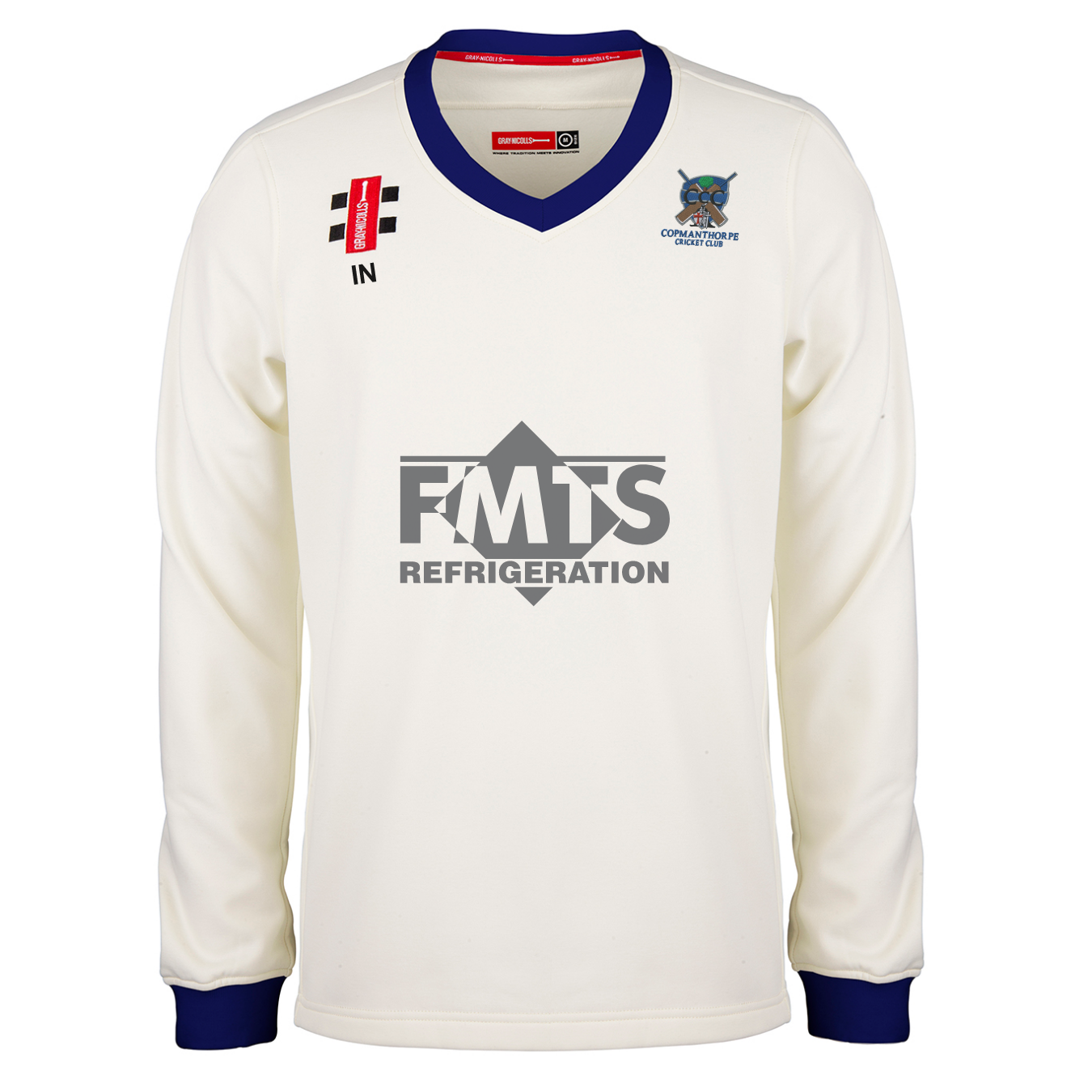 gray-nicolls-copmanthorpe-cc-pro-performance-junior-maglione-match-cricket-ivory image 1