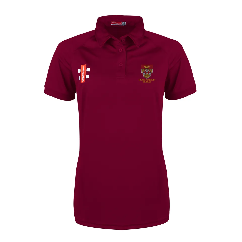 gray-nicolls-chorley-district-cc-donna-matrix-v2-polo-cricket-manica-corta-borde image 1