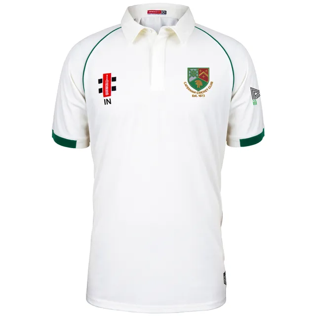 gray-nicolls-caterham-cc-matrix-v2-maglia-cricket-avorio-verde-junior image 1