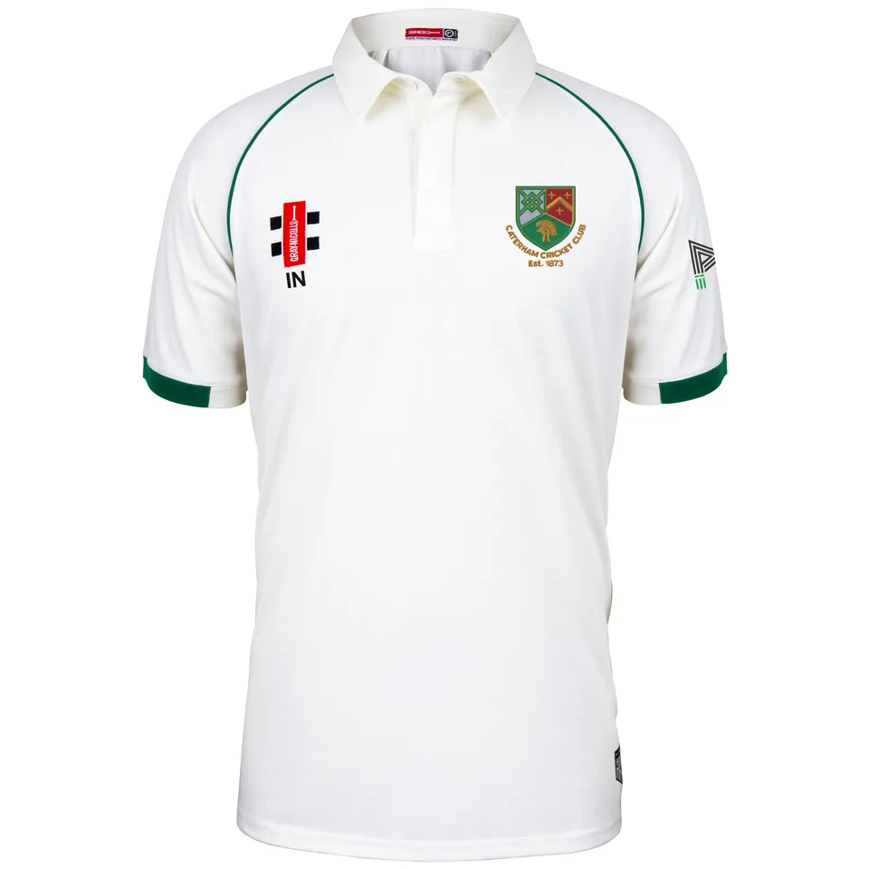 gray-nicolls-caterham-cc-matrix-v2-maglia-cricket-avorio-verde-junior image 1