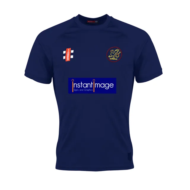 gray-nicolls-matrix-v2-t-shirt-manica-corta-cricket-senior-navy-wivenhoe-town-cc image 1