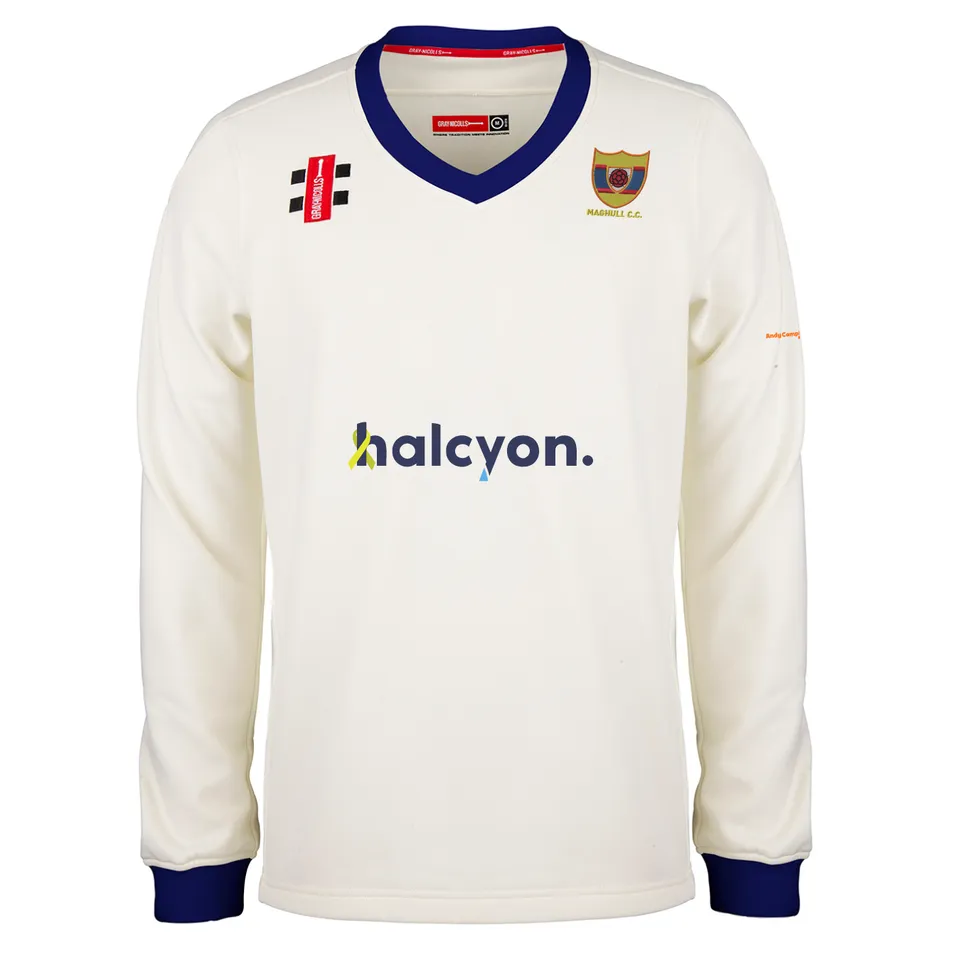 gray-nicolls-pro-performance-maglione-match-junior-maghull-cc-ivory-navy image 1