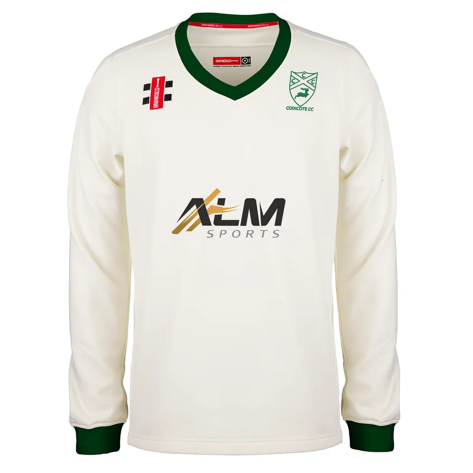 gray-nicolls-pro-performance-maglione-cricket-senior-codicote-cc-avorio-verde image 1