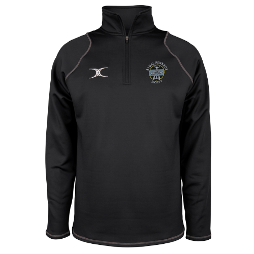 gilbert-rugby-rydal-penrhos-rfc-pile-quest-1-4-zip-nero-uomo-senior image 1