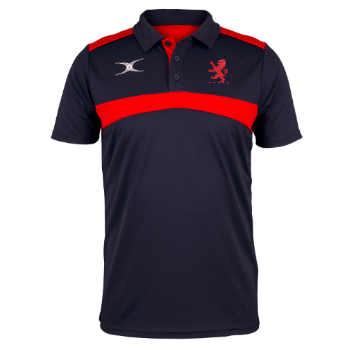 gilbert-rugby-london-scottish-f-c-photon-polo-bambino-blu-navy-rosso image 1