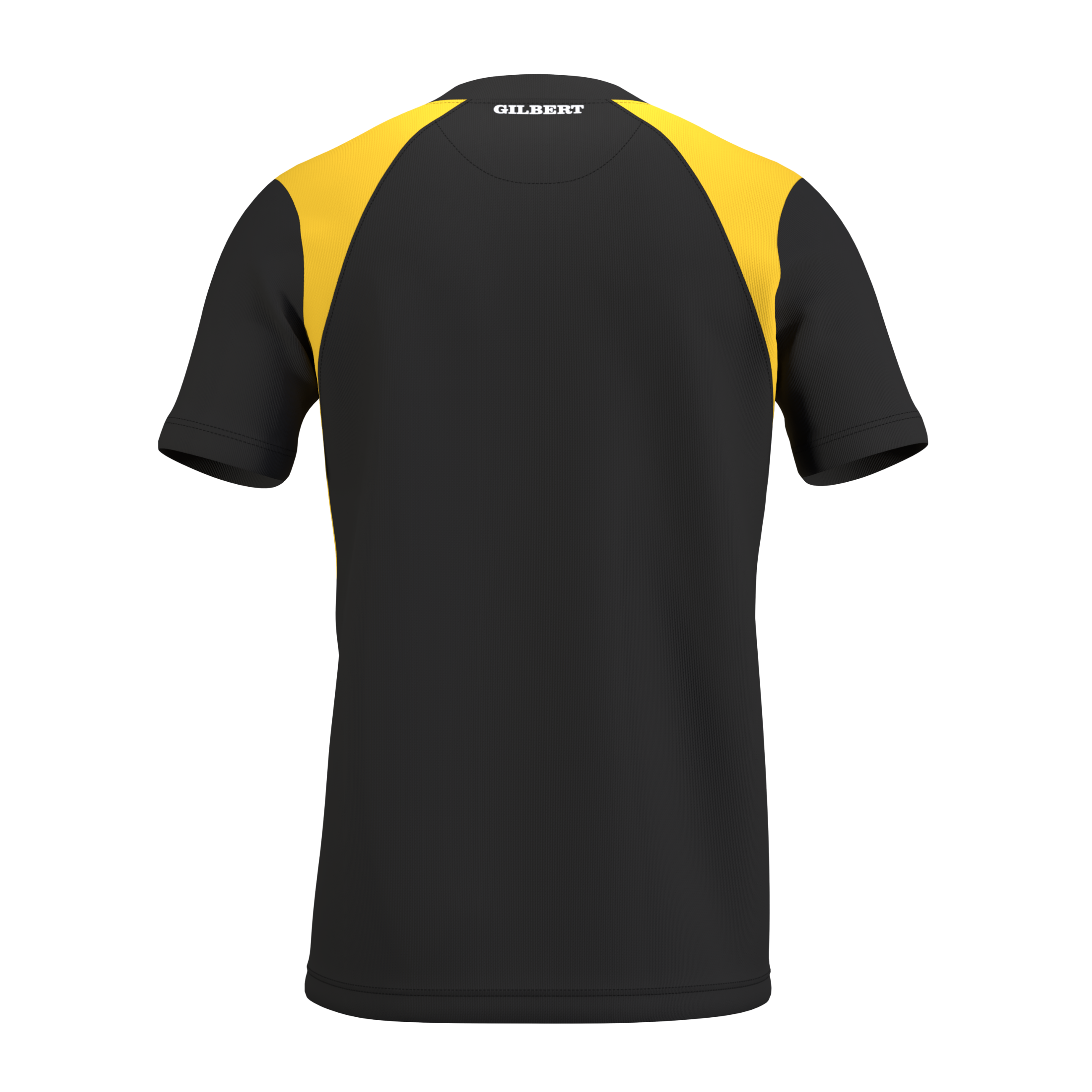 gilbert-rugby-atom-t-shirt-manica-corta-senior-portsmouth-rfc-nero-oro image 2