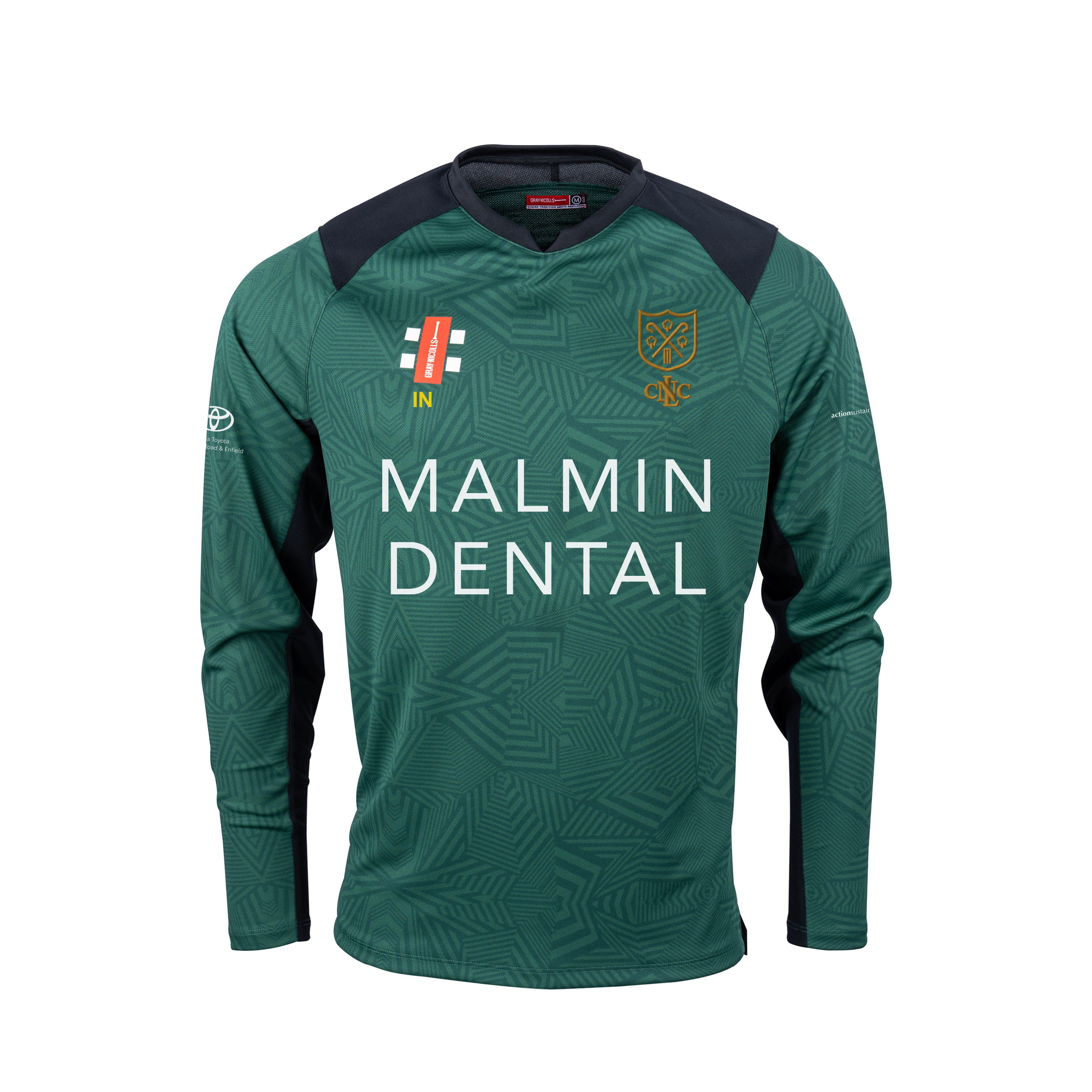 gray-nicolls-pro-performance-t20-maglia-cricket-l-s-junior-north-london-cc-green image 1