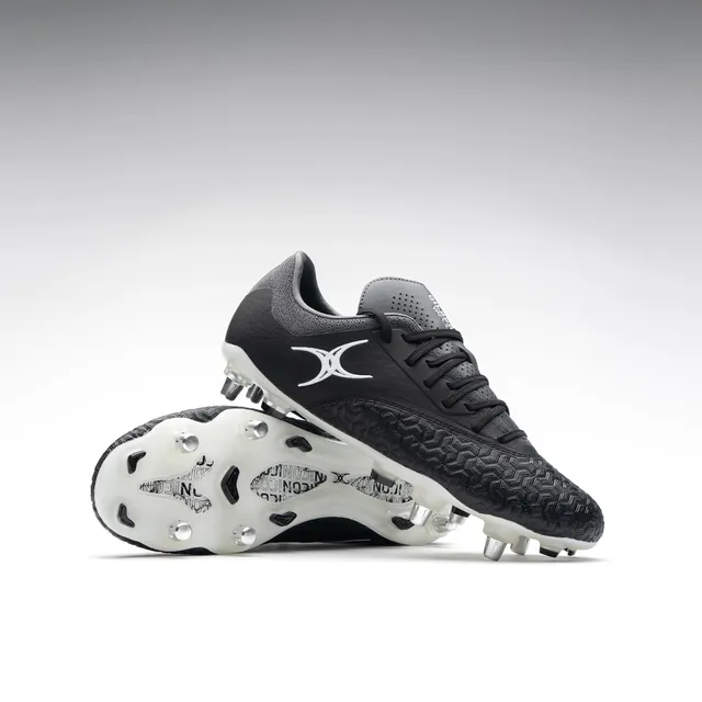 gilbert-rugby-icon-vapour-6s-scarpe-rugby-senior-nero-grigio image 1