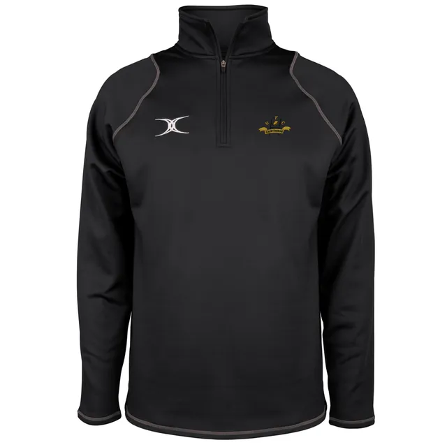 gilbert-rugby-crowthorne-rfc-quest-pile-junior-1-4-zip-nero image 1
