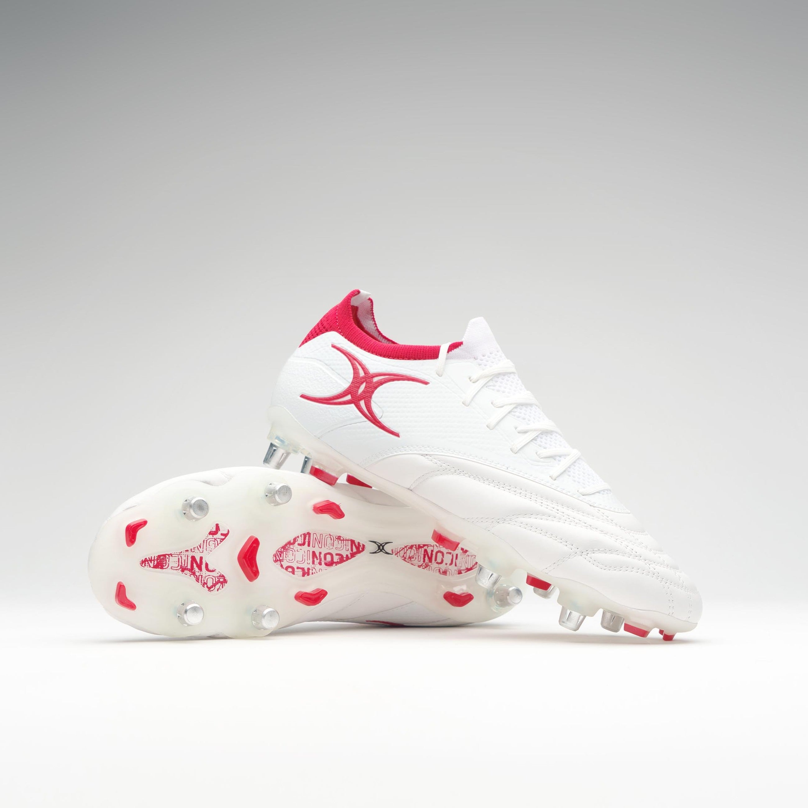 gilbert-rugby-icon-players-6-stud-scarpe-rugby-junior-nero-bianco image 1