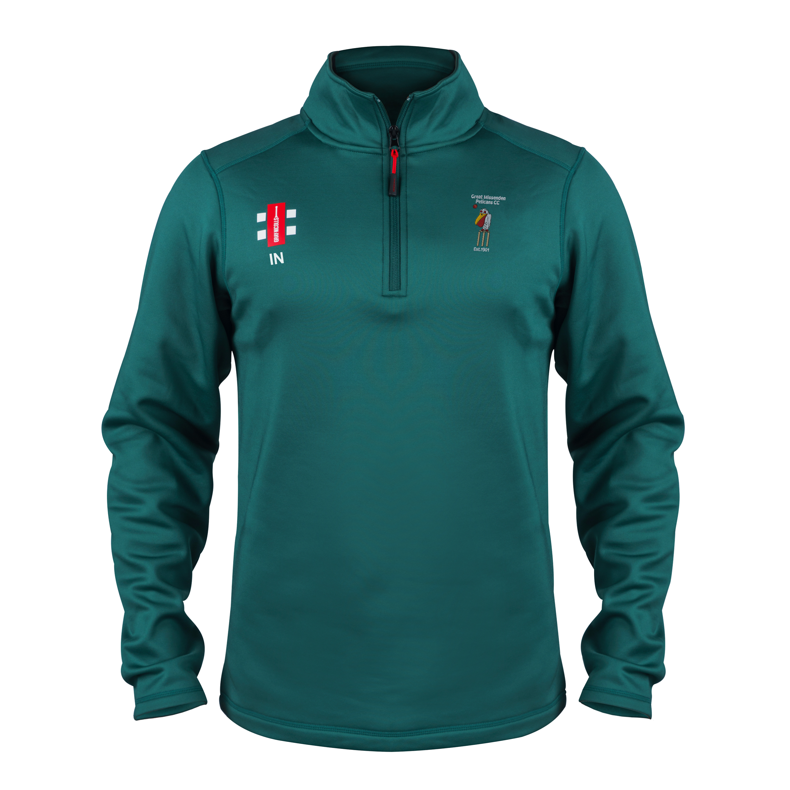 gray-nicolls-great-missenden-pelicans-cc-storm-fleece-verde-senior image 1