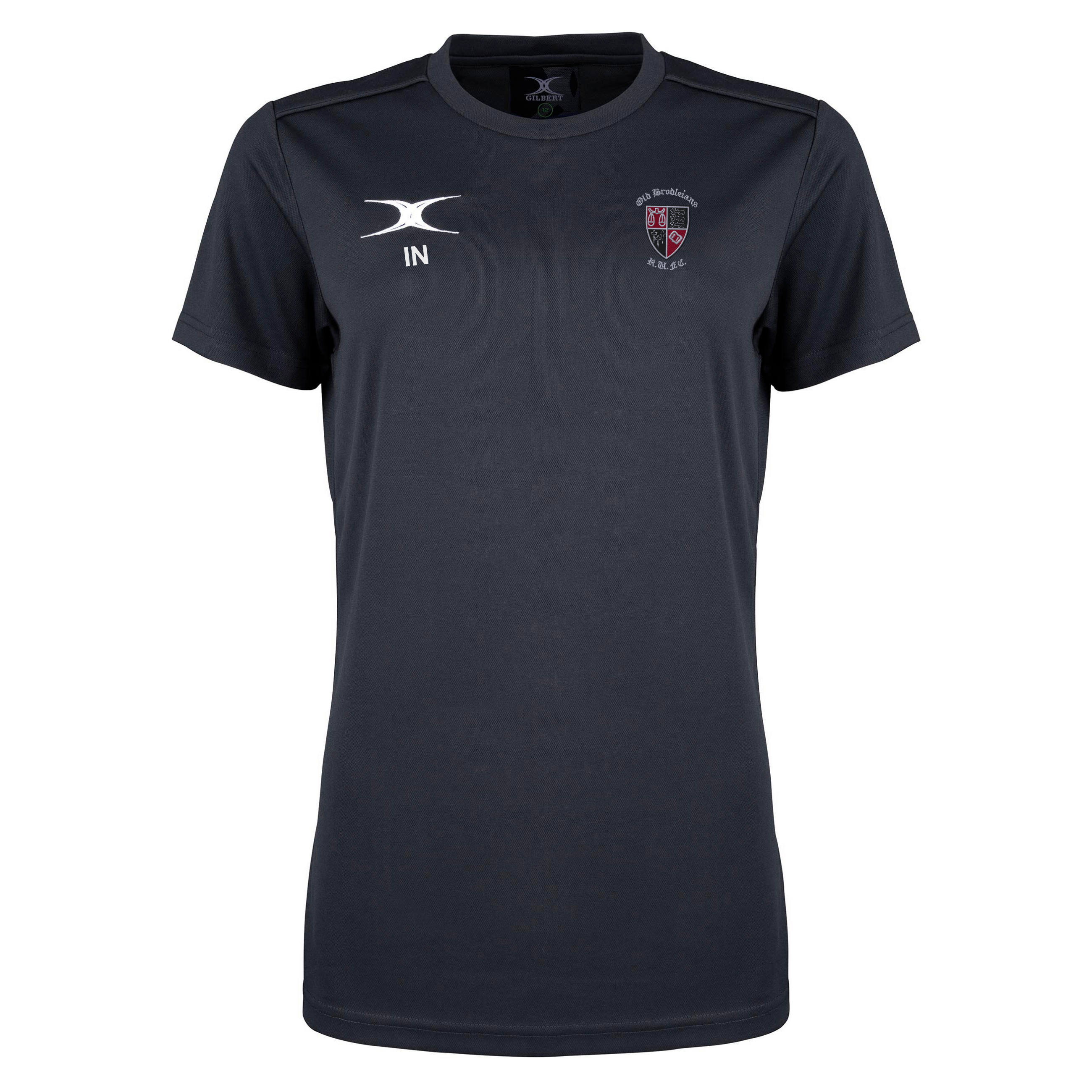 gilbert-rugby-old-brodleians-rufc-t-shirt-photon-ii-manica-corta-nera image 1