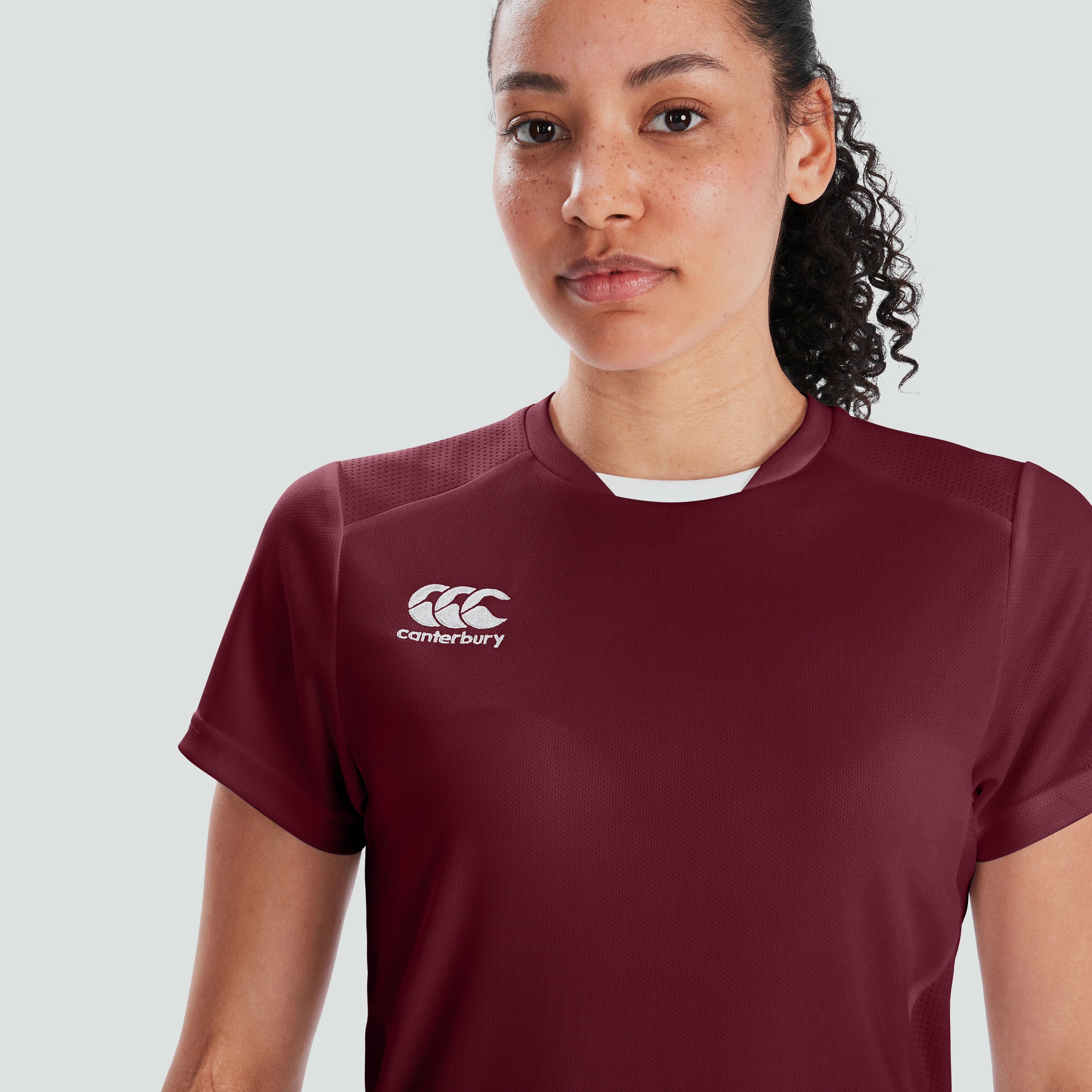 canterbury-club-dry-donna-t-shirt-rugby-bordeaux image 3