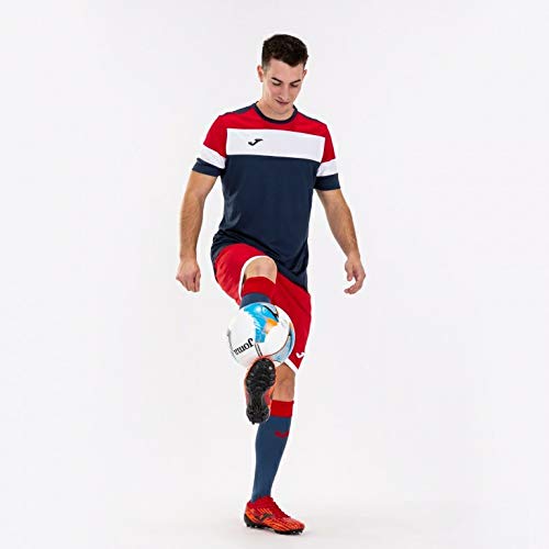 joma-crew-iv-maglia-calcio-manica-corta-azzurro-marino-rosso-bianco image 6