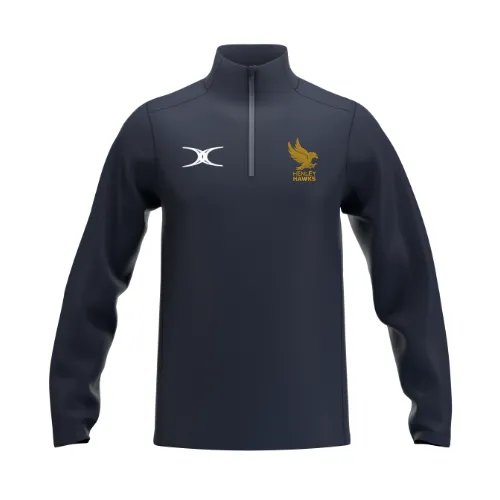 gilbert-rugby-henley-hawks-junior-atom-pile-1-4-zip-blu-navy-scuro image 1