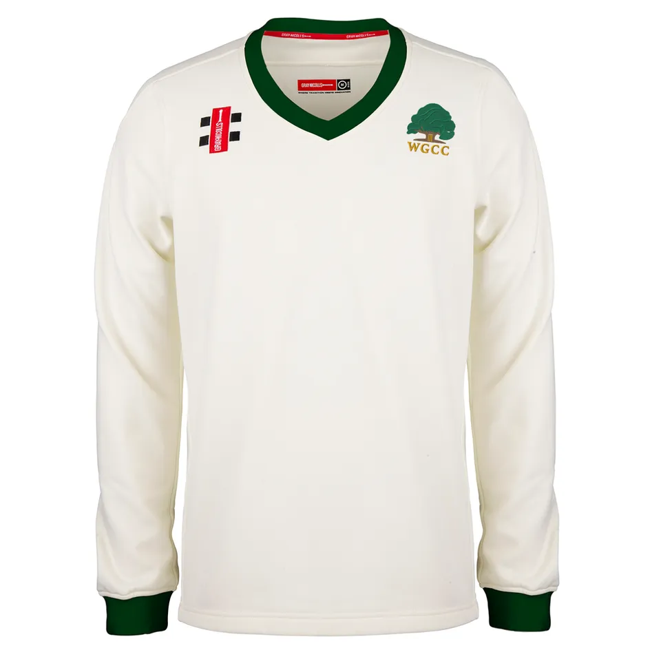 gray-nicolls-pro-performance-maglione-cricket-junior-wisborough-green-cc-avorio- image 1