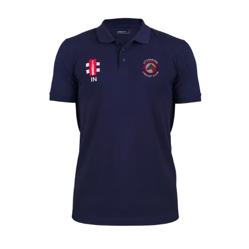 gray-nicolls-velocity-polo-manica-corta-junior-uttoxeter-cricket-club-blu-navy-s image 1