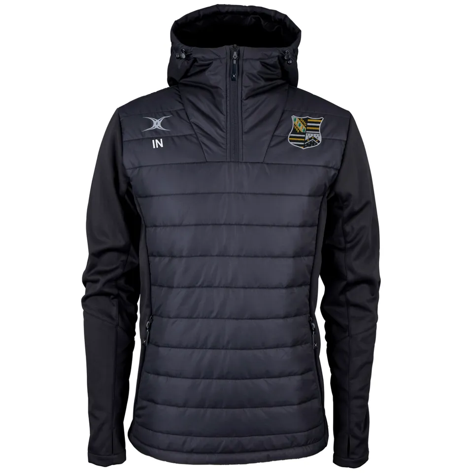 gilbert-rugby-oadby-wyggestonians-rfc-pro-giacca-1-4-zip-senior-nero image 1